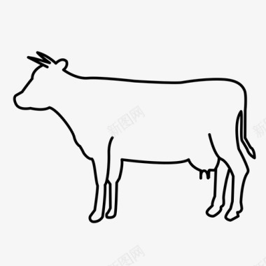 牛牛肉专横图标图标