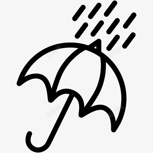 伞海滩防护图标svg_新图网 https://ixintu.com 伞 天气 影 海滩 防护 雨