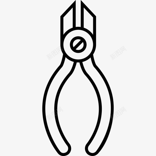 钳子切割钳工具图标svg_新图网 https://ixintu.com 切割钳 工具 工具线 钳子