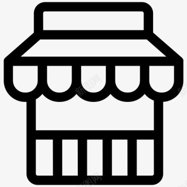 商店市场商店购物商业线第6卷图标图标