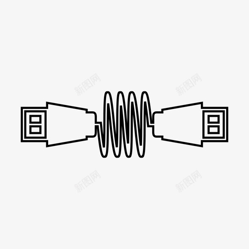 usb电缆连接器图标svg_新图网 https://ixintu.com usb usb插头 usb电缆 电缆 连接器 通信