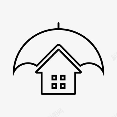 家庭保险商业房屋图标图标