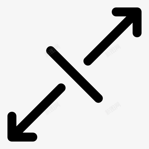 箭头拉伸对角线箭头线性正方形v2图标svg_新图网 https://ixintu.com 箭头 箭头拉伸对角线 线性正方形v2