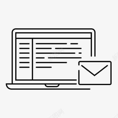电子邮件应用程序信封图标图标