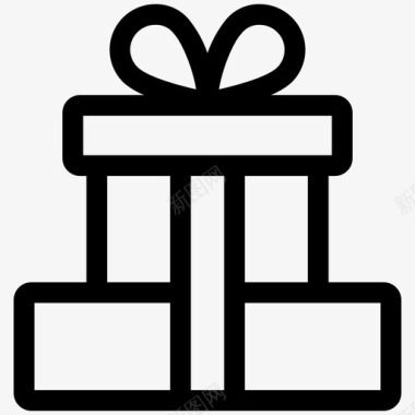 礼品礼品盒购物商行第一卷图标图标