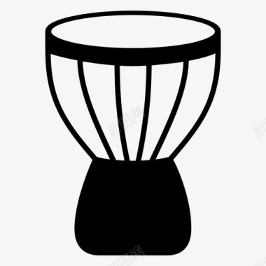 djembe文化鼓图标图标