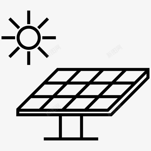 太阳能电池生态电力图标svg_新图网 https://ixintu.com 太阳能板 太阳能电池 环境 生态 电力 能源