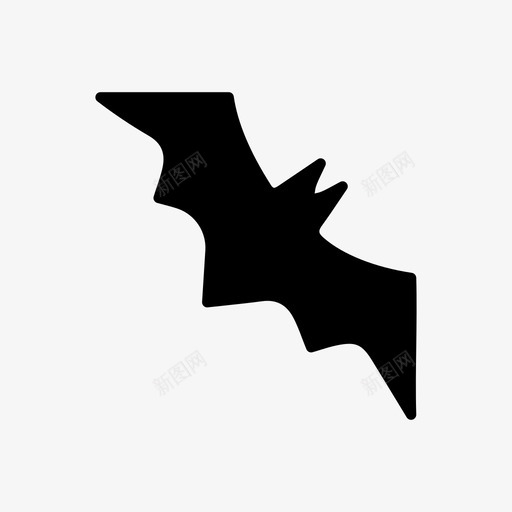 万圣节蝙蝠鸟图标svg_新图网 https://ixintu.com 万圣节 万圣节标志 吸血鬼 蝙蝠 鸟