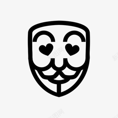 匿名心眼表情符号黑客图标图标