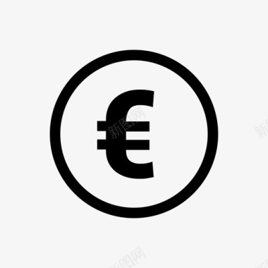 欧元货币银行业经济图标图标