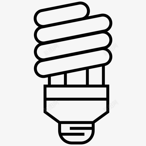 荧光灯泡能源节能器图标svg_新图网 https://ixintu.com 灯 灯泡 照明 环境 生态 能源 节能器 荧光灯泡
