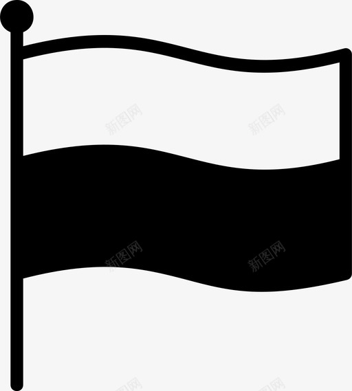 波兰国旗旗帜图标svg_新图网 https://ixintu.com 旗帜 波兰国旗