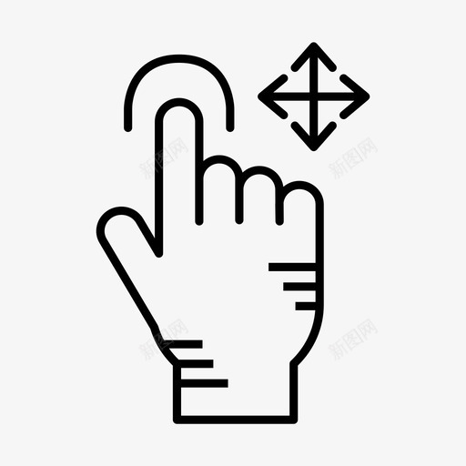 手势手指移动图标svg_新图网 https://ixintu.com 手势 手指 移动 触摸屏