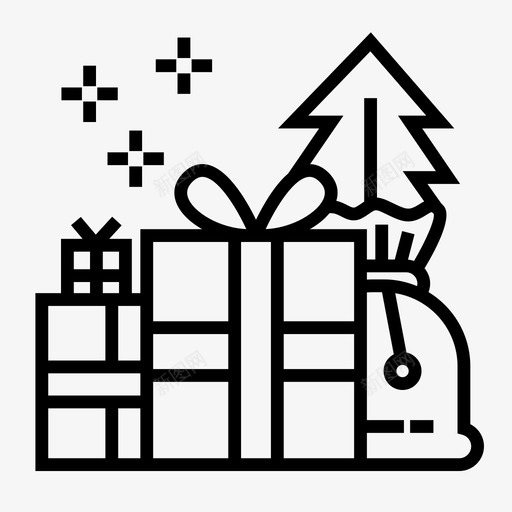 礼物圣诞节圣诞礼物图标svg_新图网 https://ixintu.com 圣诞礼物 圣诞节 礼品盒 礼物