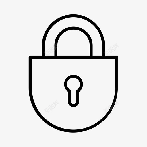 挂锁上锁保安图标svg_新图网 https://ixintu.com 上锁 保安 挂锁