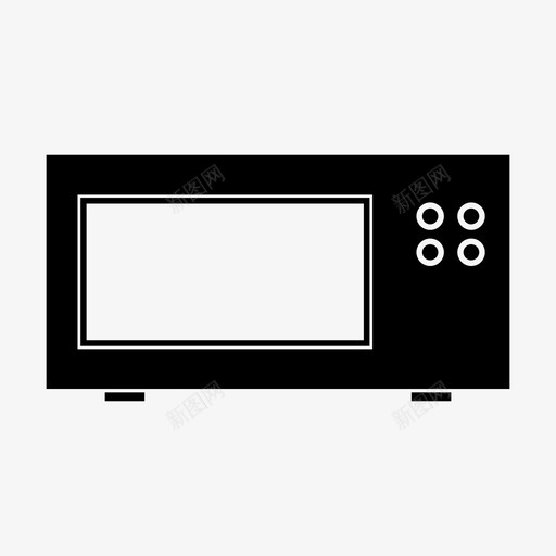 微波炉烹饪厨房图标svg_新图网 https://ixintu.com 厨房 微波炉 烤箱 烹饪