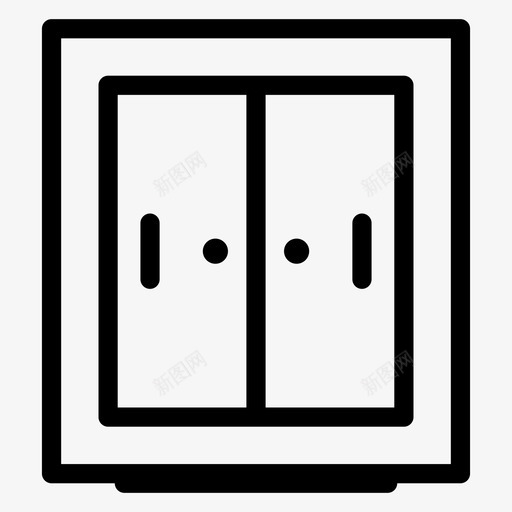 衣柜装饰家具图标svg_新图网 https://ixintu.com 家 家具 家居用品 房子 衣柜 装饰