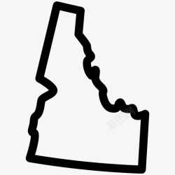 爱达荷州爱达荷州地图爱达荷州美国各州地图大纲图标高清图片
