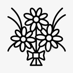 一束束花花束束雏菊图标高清图片