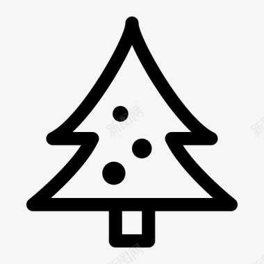 圣诞树装饰品松树图标图标