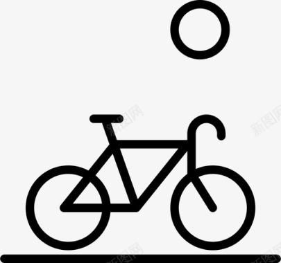 自行车白天开车图标图标