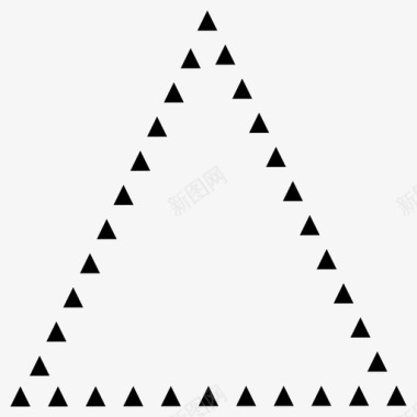 三角形虚线轮廓图标图标