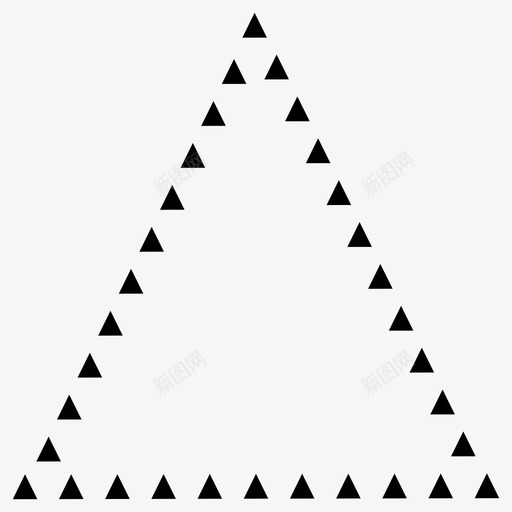 三角形虚线轮廓图标svg_新图网 https://ixintu.com 三角形 形状 虚线 轮廓