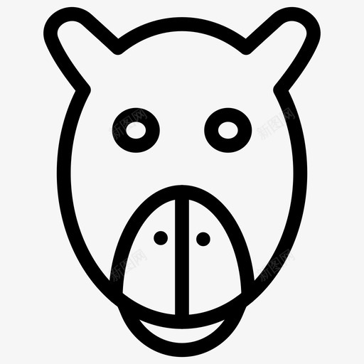 驴子动物马图标svg_新图网 https://ixintu.com 动物 动物园 动物线图标 马 驴子