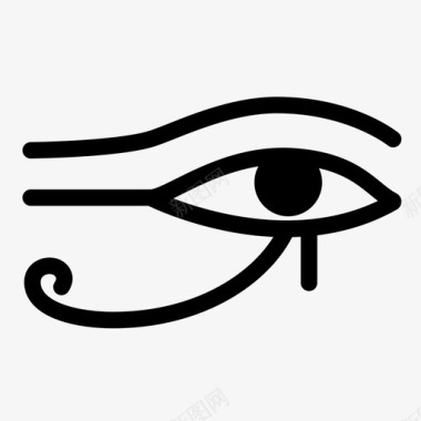 埃及眼护身符法老图标图标
