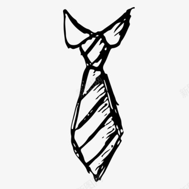 领带衣服手绘图标图标