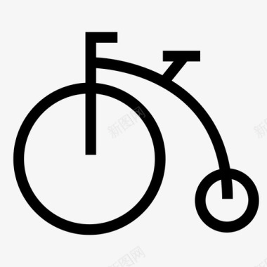自行车便士硬币图标图标