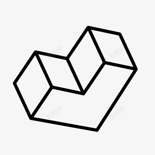 几何对象三维模型块图标svg_新图网 https://ixintu.com 三维模型 几何对象 几何系列 块 形状 视点几何