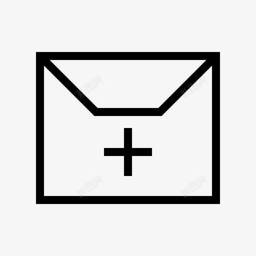 添加消息邮件接口元素精简图标svg_新图网 https://ixintu.com 接口元素精简 添加消息 邮件