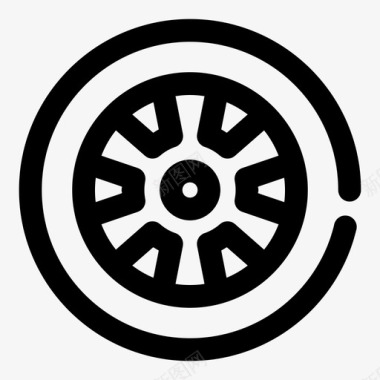 轮胎赛车轮辋图标图标