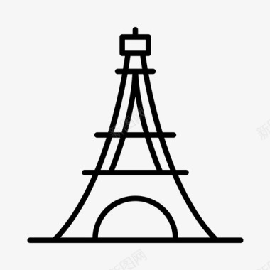 埃菲尔铁塔建筑法国图标图标