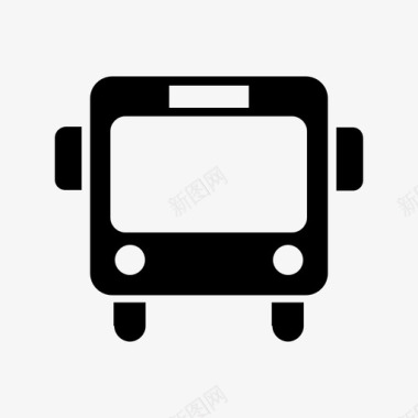 公共汽车公共交通道路图标图标