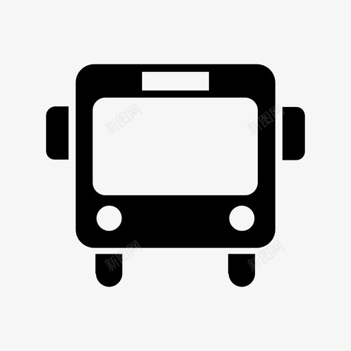 公共汽车公共交通道路图标svg_新图网 https://ixintu.com 交通 公共交通 公共汽车 街道 道路