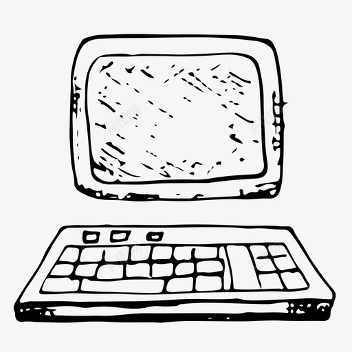 电脑商务键盘图标svg_新图网 https://ixintu.com 商务 显示器 电脑 略图图标 键盘