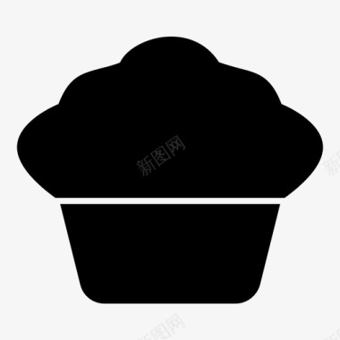 松饼烘焙纸杯蛋糕图标图标
