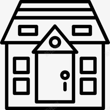 房屋建筑外部住宅图标图标