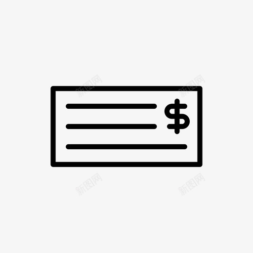 支票货币财务图标svg_新图网 https://ixintu.com 支票 财务 财务1 货币