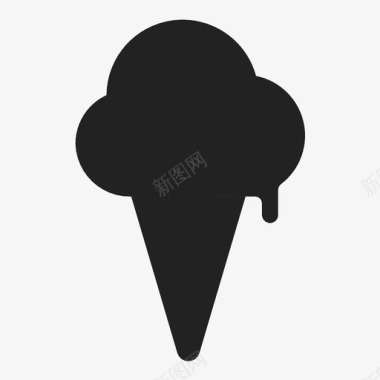 冰淇淋筒儿童巧克力图标图标