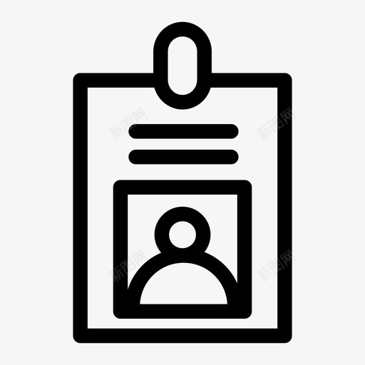 身份证雇用证用户卡图标svg_新图网 https://ixintu.com 用户信息 用户卡 身份证 雇用证