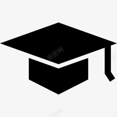 毕业帽砂浆板学术帽图标图标