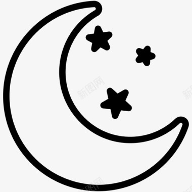 月亮预报夜晚图标图标