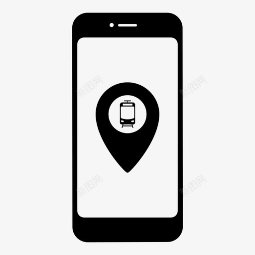 有轨电车位置公共车站图标svg_新图网 https://ixintu.com it 交通 公共 有轨电车位置 车站