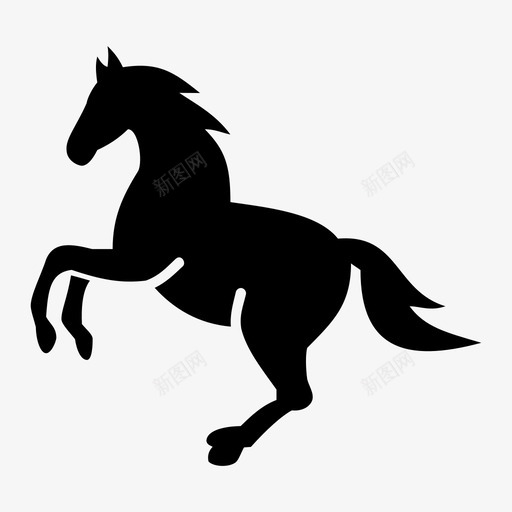 马动物马的力量图标svg_新图网 https://ixintu.com 动物 强壮 马 马的力量 骑马
