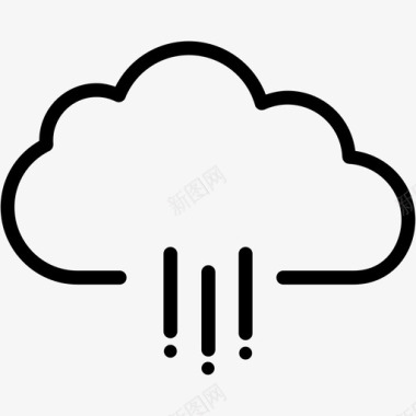 下雨多云天气图标图标