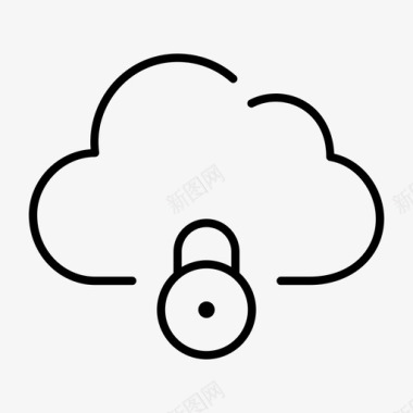 安全云云数据锁云图标图标