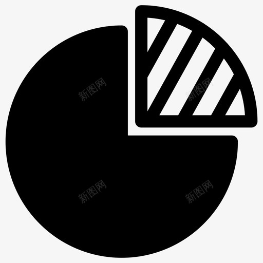 饼图分析统计图标svg_新图网 https://ixintu.com 分析 图表填充 统计 饼图